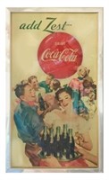 Authentic 1951 Rare Antique Coca Cola Litho Print