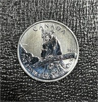 2012 Canada $5 1oz Silver "Cougar"