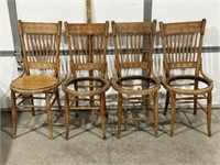 ANTIQUE WOOD DINING CHAIRS