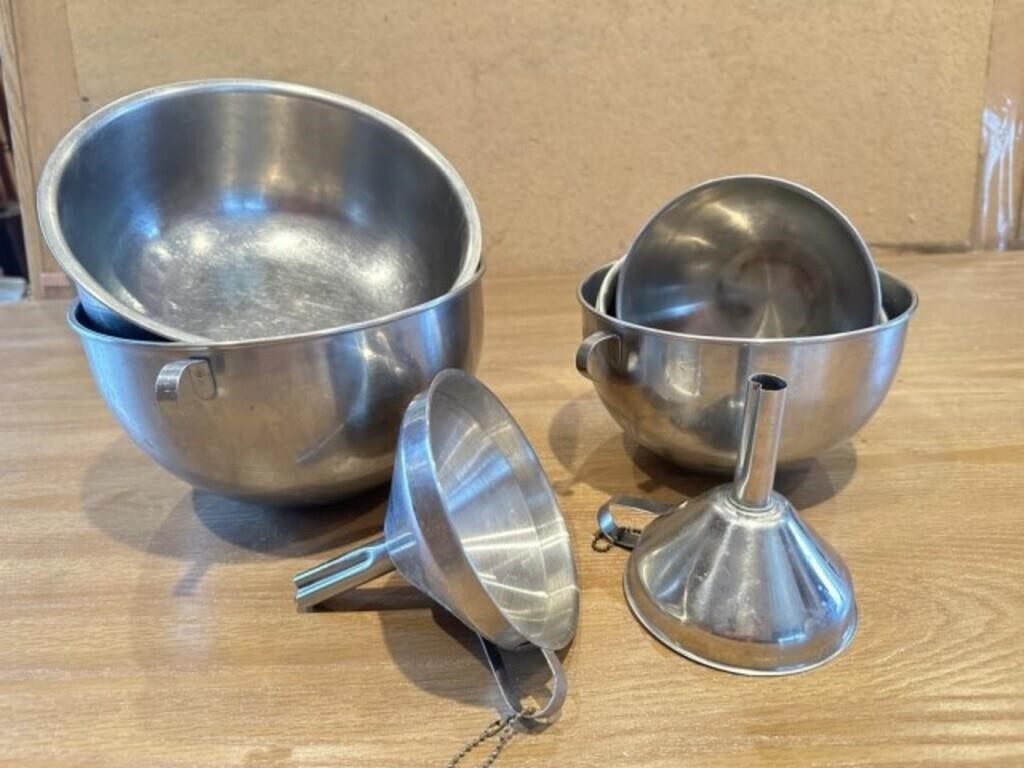 Stainless Steal Bowls & Funnels