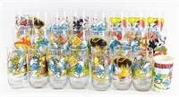 Vintage Collectible Smurfs Drinking Glasses