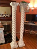 Pair of 6 foot plaster pedestals