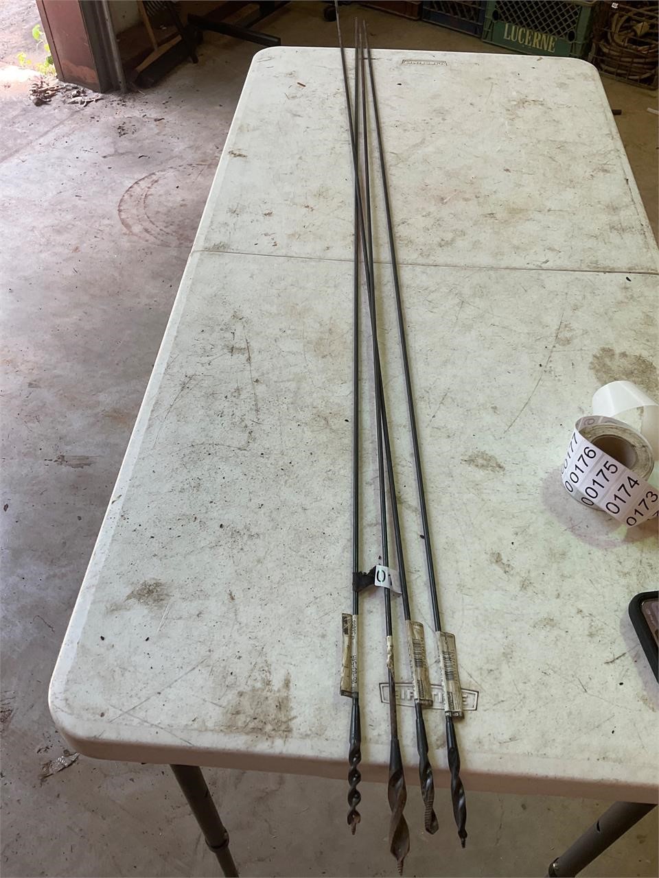 4- long drill bits- 3/8 x 54 and 3/8 x 72