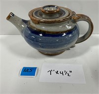 Vintage Pottery Teapot Signed