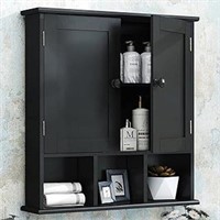 Taohfe Black Bathroom Cabinet,bathroom Wall