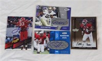 (4) AUTHENTIC AUTOGRAPHED FOOTBALL CARDS