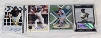 (4) AUTHENTIC AUTOGRAPHED BASEBALL CARDS