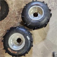 2- 21×11-9 ATV Wheels w damage