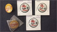 1057 Walt Disney Zorro Pins, Coca Cola Pins