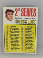 1967 Topps Mickey Mantle Checklist 2nd Series #103