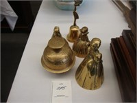 Five brass bells.