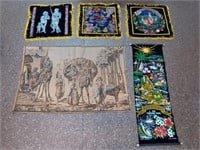 Lot of 5 Tapestries