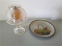 Brass & Glass - plate and candle holder