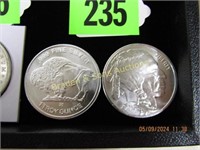 GROUP OF 2 ONE OUNCE SILVER ROUNDS