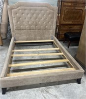 Queen size upholstered bed-frame tufted
Like