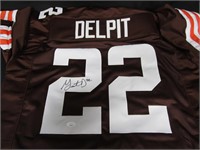 BROWNS GRANT DELPIT SIGNED JERSEY JSA COA