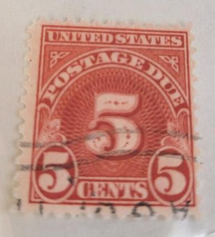 1930 - 1933 5 Cent Postage Due Stamp