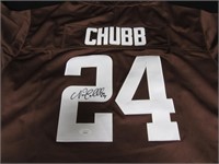 BROWNS NICK CHUBB SIGNED JERSEY JSA COA