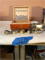 Wooden cigar box Perdomo; Betty Boop watch; +
