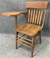 Antique Oak Student Desk Chair