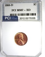 1955-D Cent MS67+ RD LISTS $6500