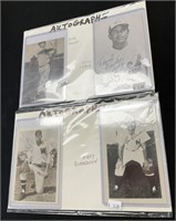 4 Early Autographed Baseball Cards.