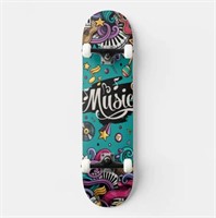 Music is life Skate Board