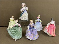 6 Royal Doughton 7" Figurines