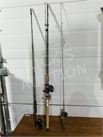 3 fishing rods & reels