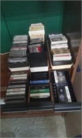 LARGE GROUP OF CASSETTES & 5 8 TRACS