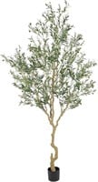 Tall Faux Olive Tree 9ft with Green Leaves.