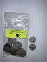28 Buffalo Nickels - Unreadable Dates