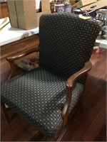 Nice side chair green fabric