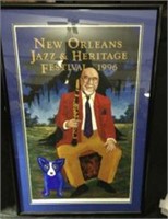 Signed Lithograph New Orleans Jazz & Heritage Fest