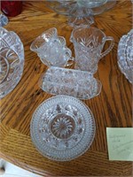 Vintage glass star of David and other