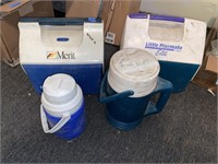 LOT OF 6-PACK COOLERS & THERMOSES