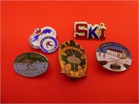 (5) Enamel Vintage Pins