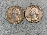 1958, 1958D Washington quarters