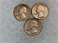 1950, 1950D, 1950S Washington quarters