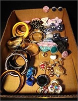 Costume jewelry and shoe clips, bracelets,