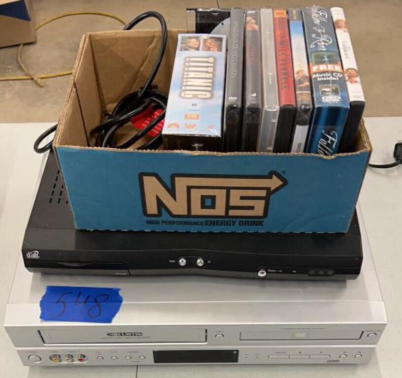 VHS & DVD players and DVDs/VHS -some new