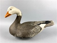 Marv Meyer Blue Goose Decoy, Richfield, MN, glass