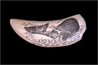 Whale Tooth Scrimshaw