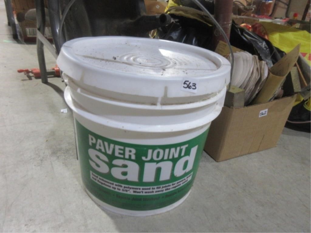 Bucket of paver joint Sand
