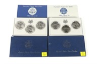 2- 1984 Olympic three-piece uncirculated coin sets