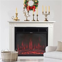 AS IS - DACOM 29 inch Wood Electric Fireplace Mant