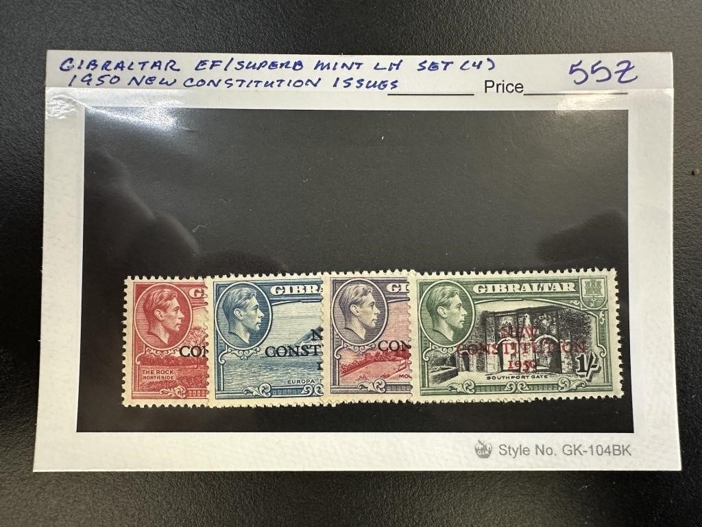 1950 NEW CONSTITUTION ISS GIBRALTAR SET 4