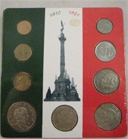Mexican Independence 9 Uncirculated Coin Set