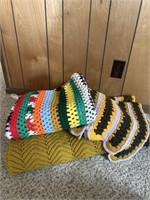 3 crocheted Afghans