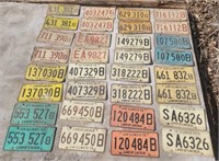 License plates from 1960s  1970s  & 1980s.